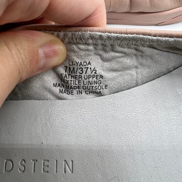 Lori Goldstein Collection Slip On Leather Flat Size 7 M with Elastic Blush - Picture 3 of 8